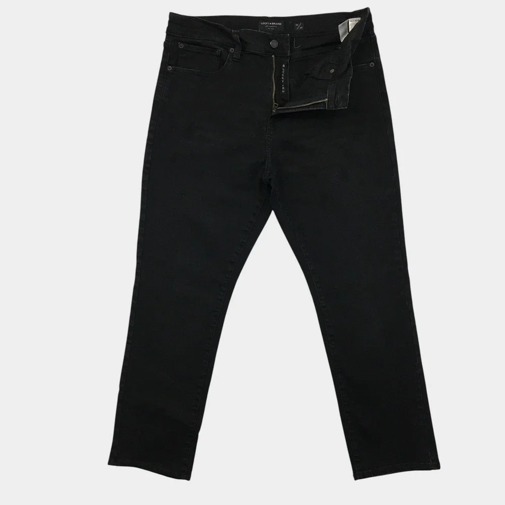 Lucky Brand 410 Athletic Straight Jeans Mens 34x30 Gainesville Black Stretch